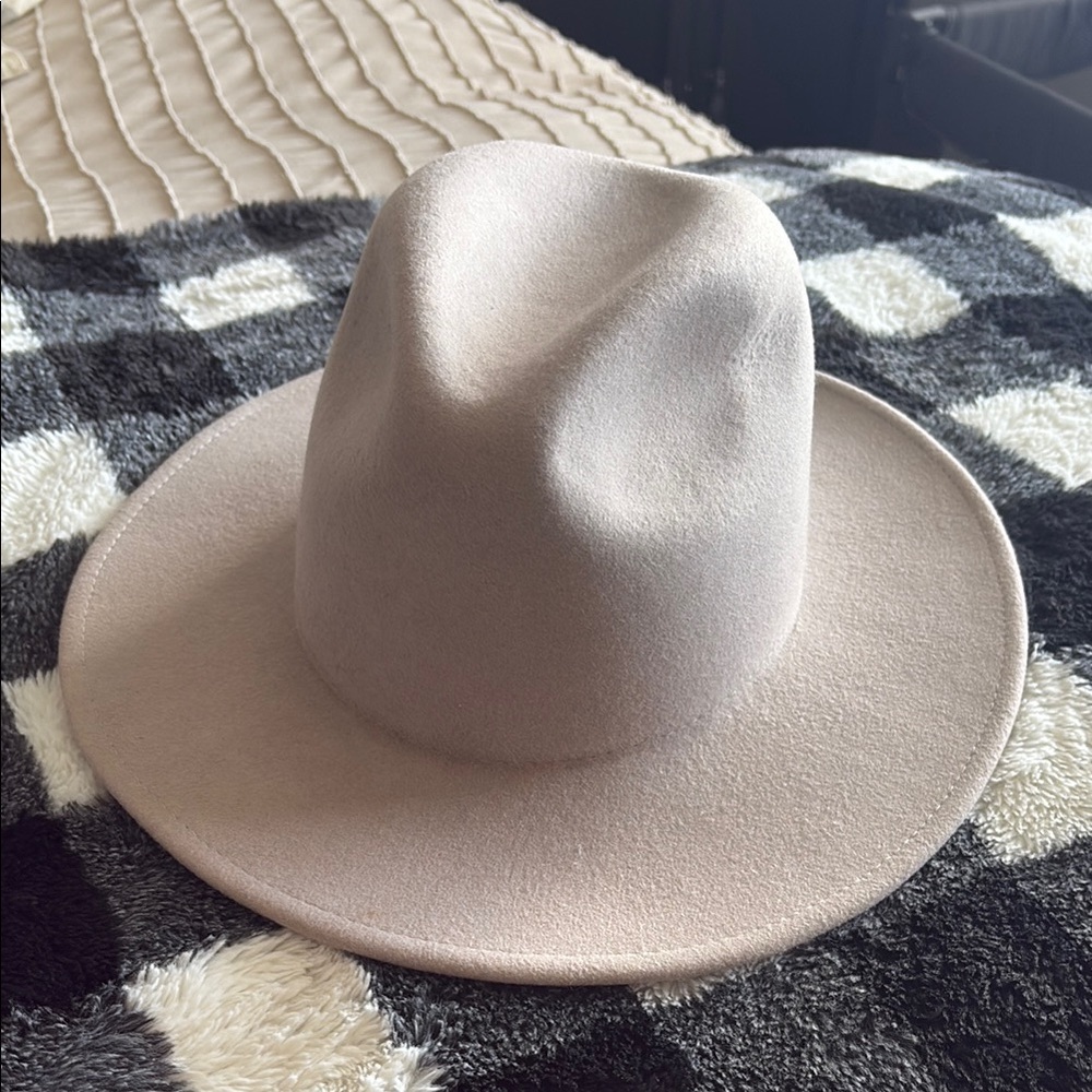 GIGI PIP Cream Fedora Hat with Wide Brim
